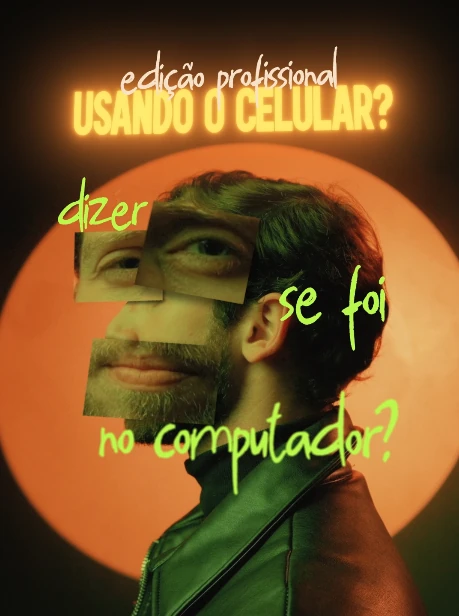 Composição criativa sobre edição profissional usando o celular